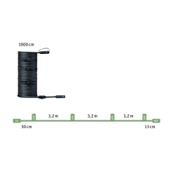 Plug & Shine System>Paulmann Plug & Shine 10 meter kabel med 5 utganger Svart