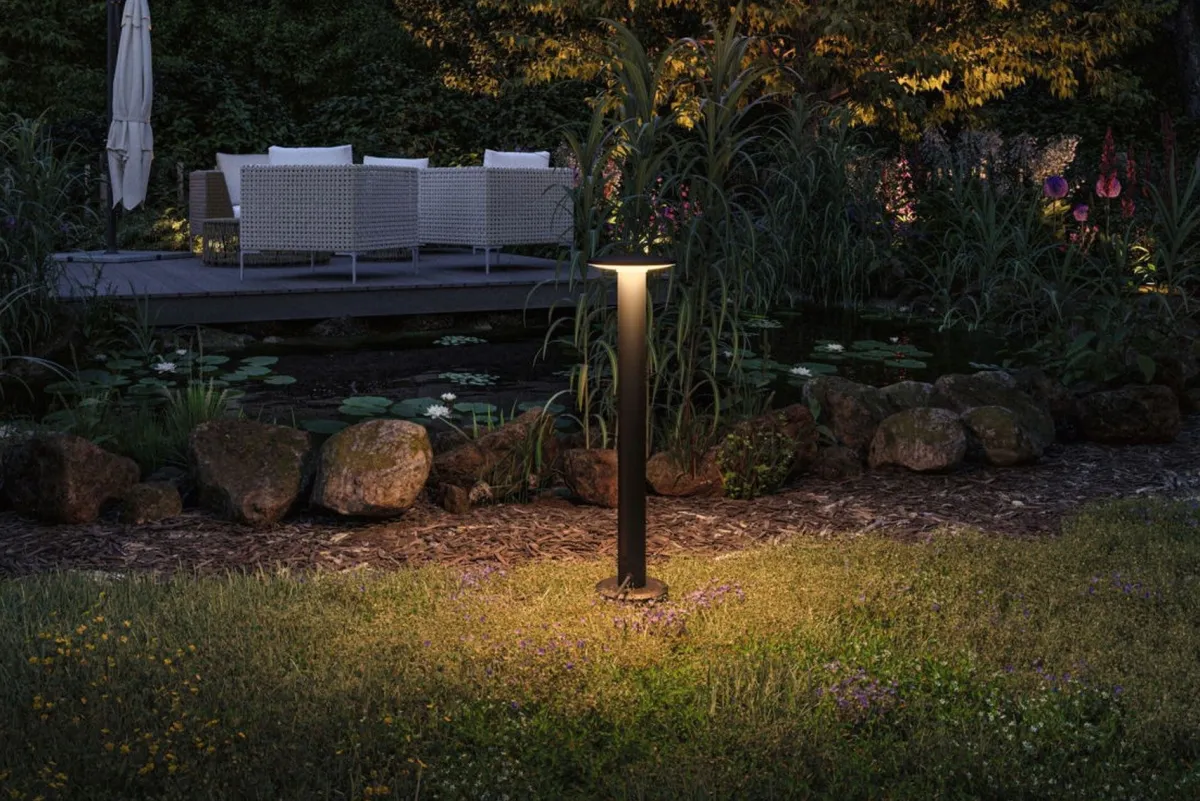 Plug & Shine System|Pullert>Paulmann Plug & Shine Plate pullert IP44 60 cm 6,1W 3000 Kelvin - 24 Volt Antrasitt