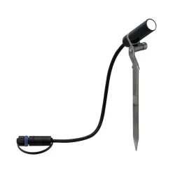 Spot På Spyd|Plug & Shine System>Paulmann Plug & Shine Platini spot med spyd 2W 3000 Kelvin IP65 Antrasitt