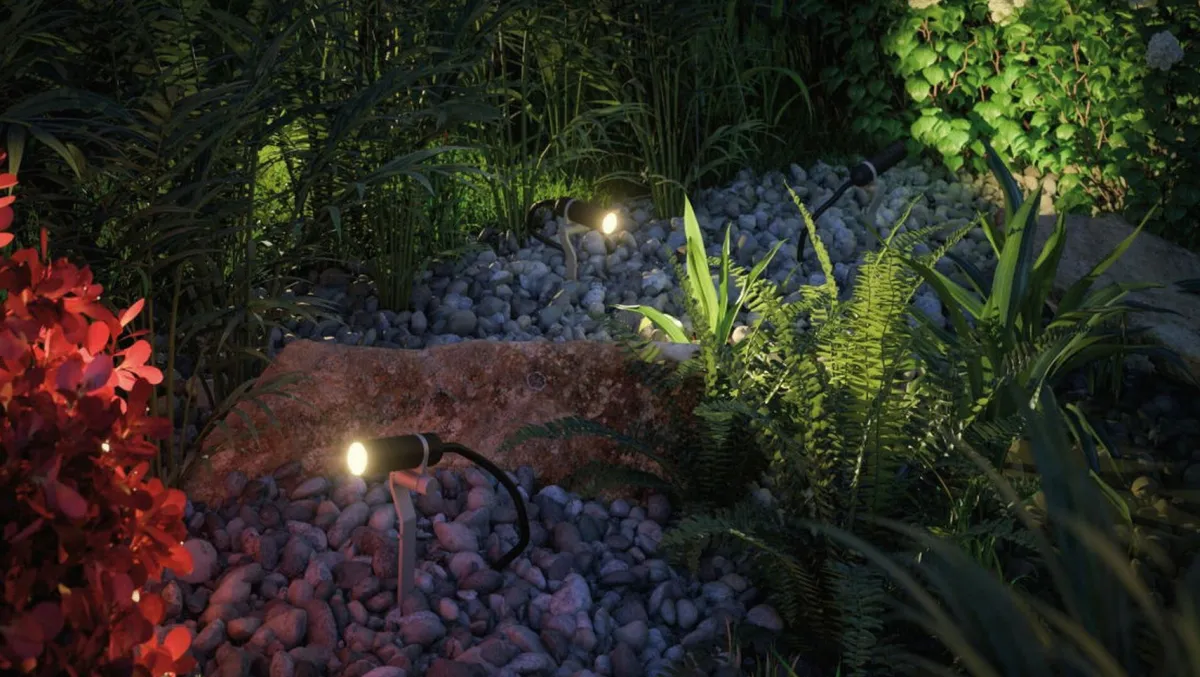 Spot På Spyd|Plug & Shine System>Paulmann Plug & Shine Platini spot med spyd 2W 3000 Kelvin IP65 - 3 pakning med strømforsyning Antrasitt