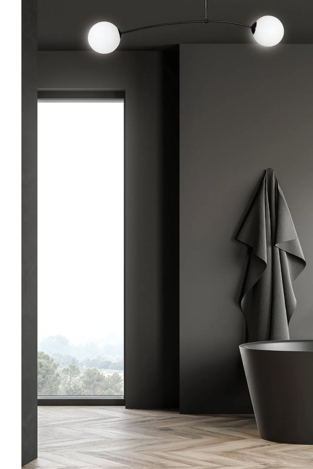 Kjøkkenbelysning Tak|Taklamper / Takplafonder>Emibig Pregos taklampe 2 lys - Svart/Opal Svart / Opal