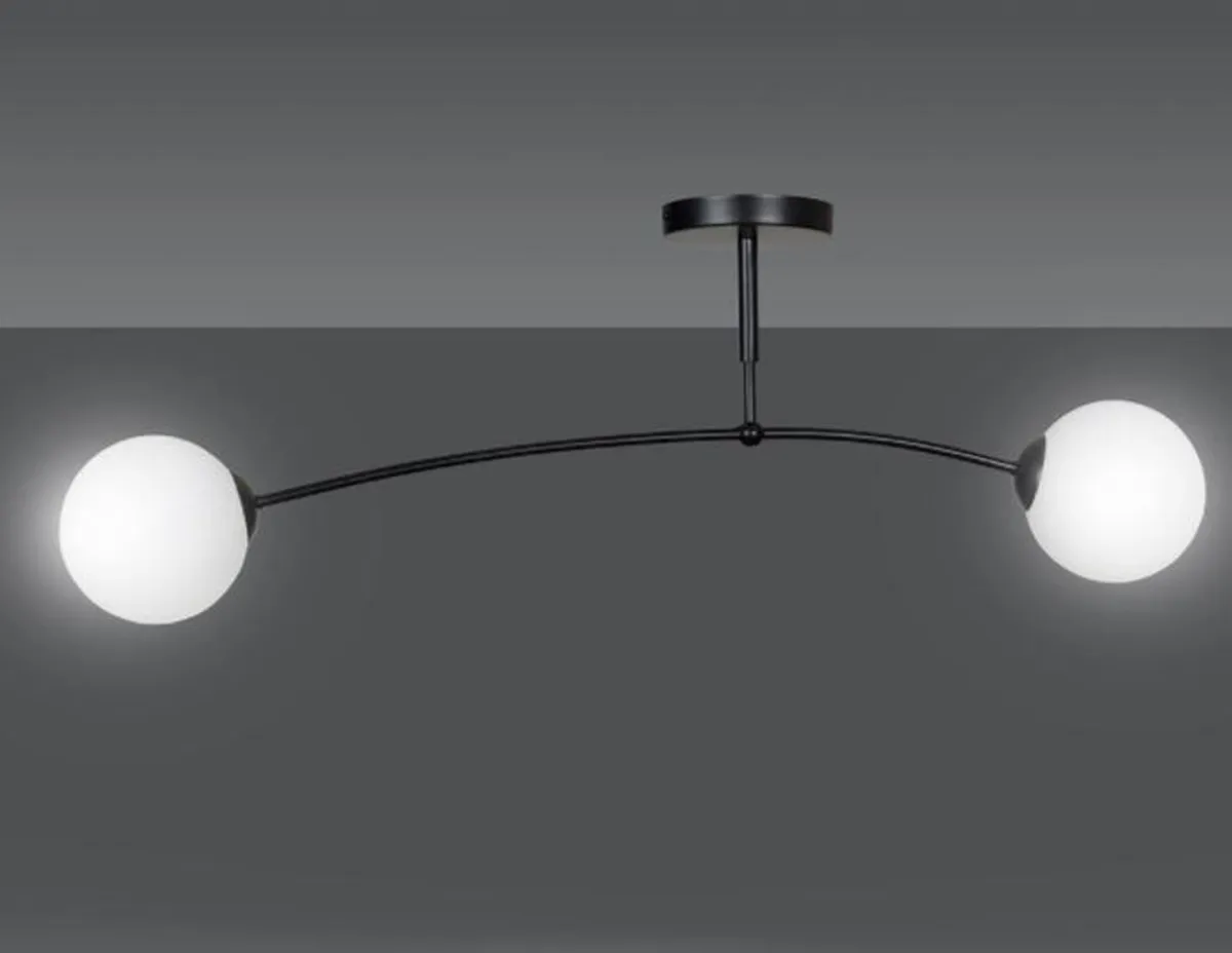 Kjøkkenbelysning Tak|Taklamper / Takplafonder>Emibig Pregos taklampe 2 lys - Svart/Opal Svart / Opal