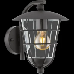 Utelamper - Klassiske Vegglamper>Eglo Pulfero vegglampe ned utendørs IP44 - Svart