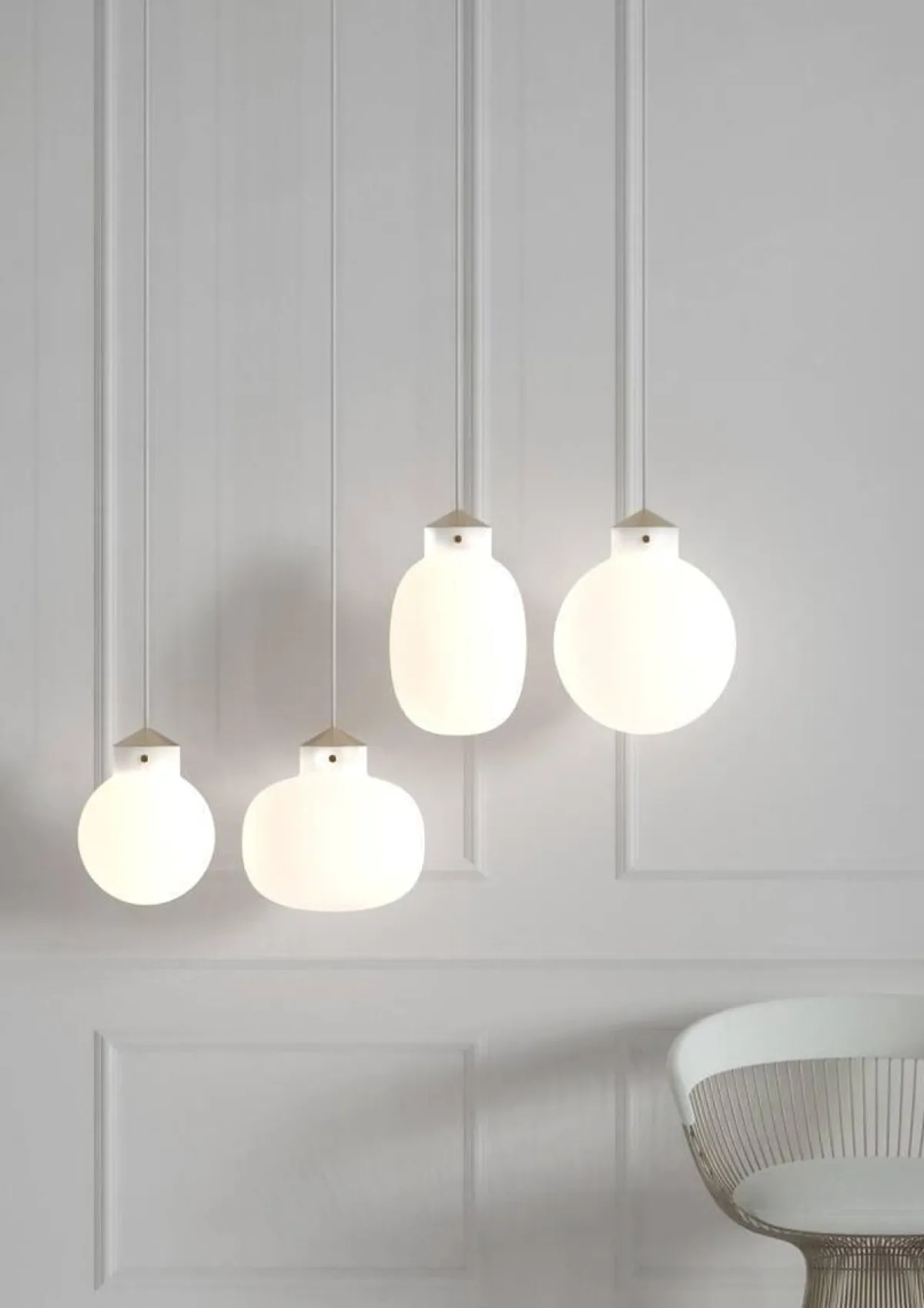 Kjøkkenbelysning Tak|Takpendler>DFTP Raito takpendel 30 rund - Opal Hvit