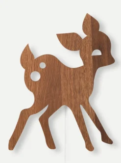 Barneromsbelysning>Ferm Living Rådyr vegglampe - røkt eik