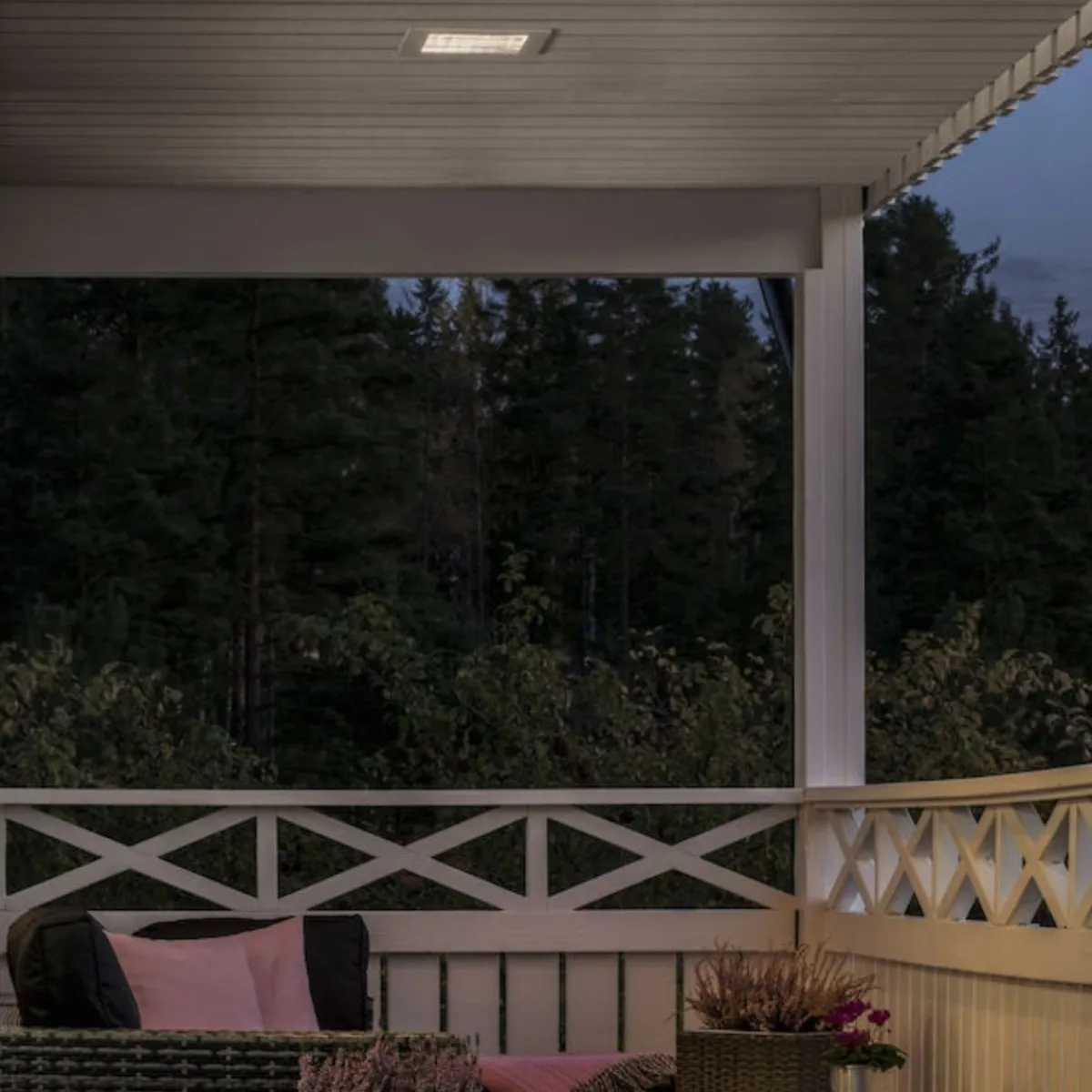 Taklamper Ute|Utendørs Downlights>Konstsmide Recess taklampe utendørs IP44 6W - Matt Hvit