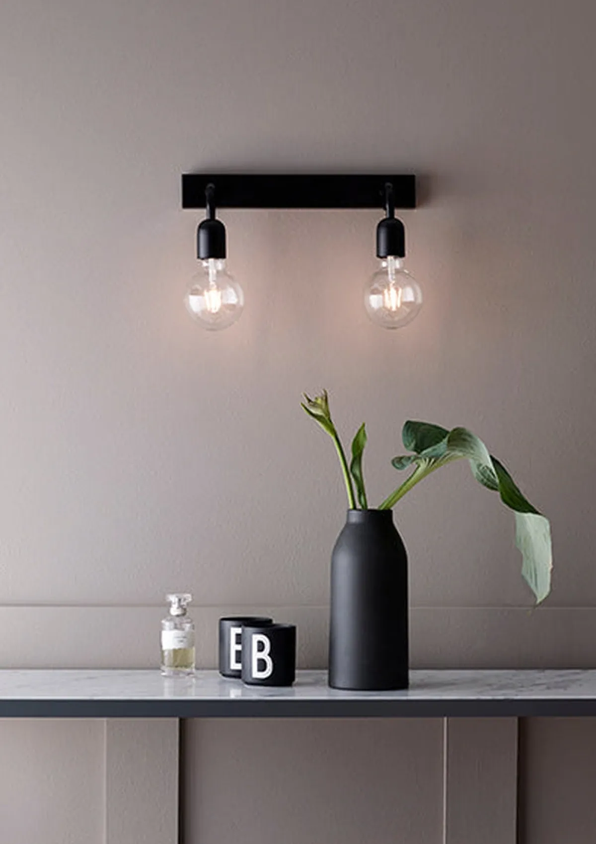 Baderomsbelysning Vegg>Belid Regal dobbel vegglampe IP44 E27