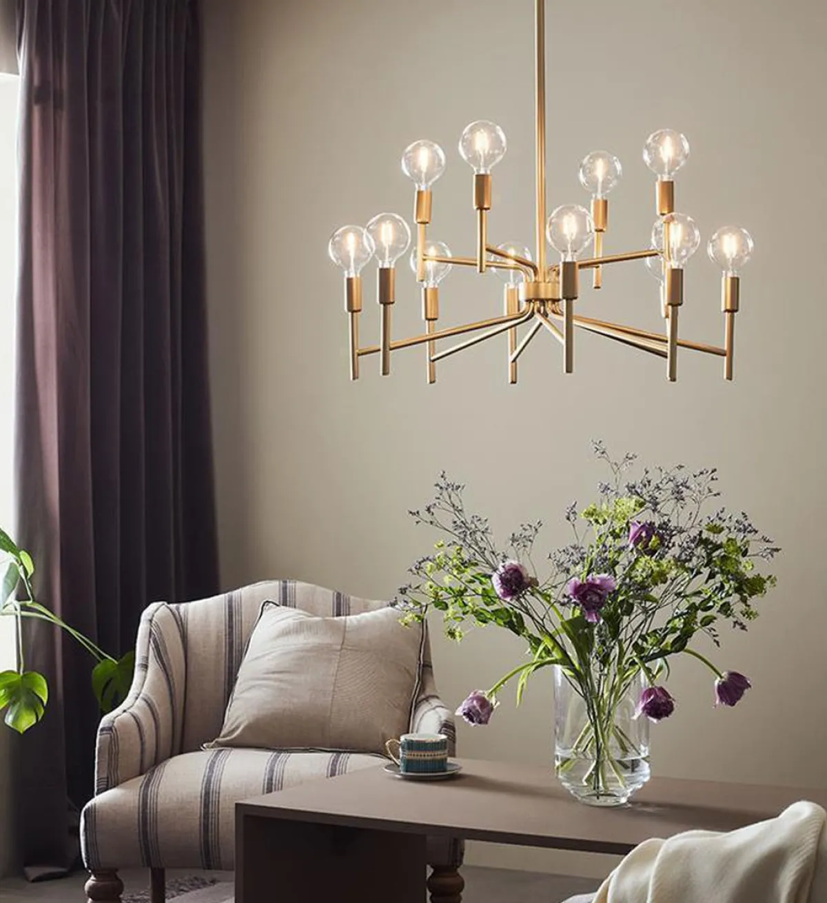 Kjøkkenbelysning Tak|Lysekroner>Marksløjd Regent takpendel 12 lys - Gullfarget - Gull