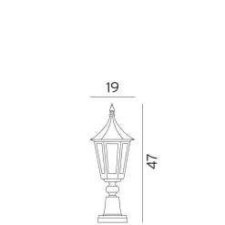 Lightup-Pris|Portstolper>Norlys Rimini portstolpe 250 Svart
