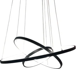 Kjøkkenbelysning Tak|Takpendler>NorDesign Ringo 50/70/90cm takpendel 65W LED dimbar 2700K - Svart