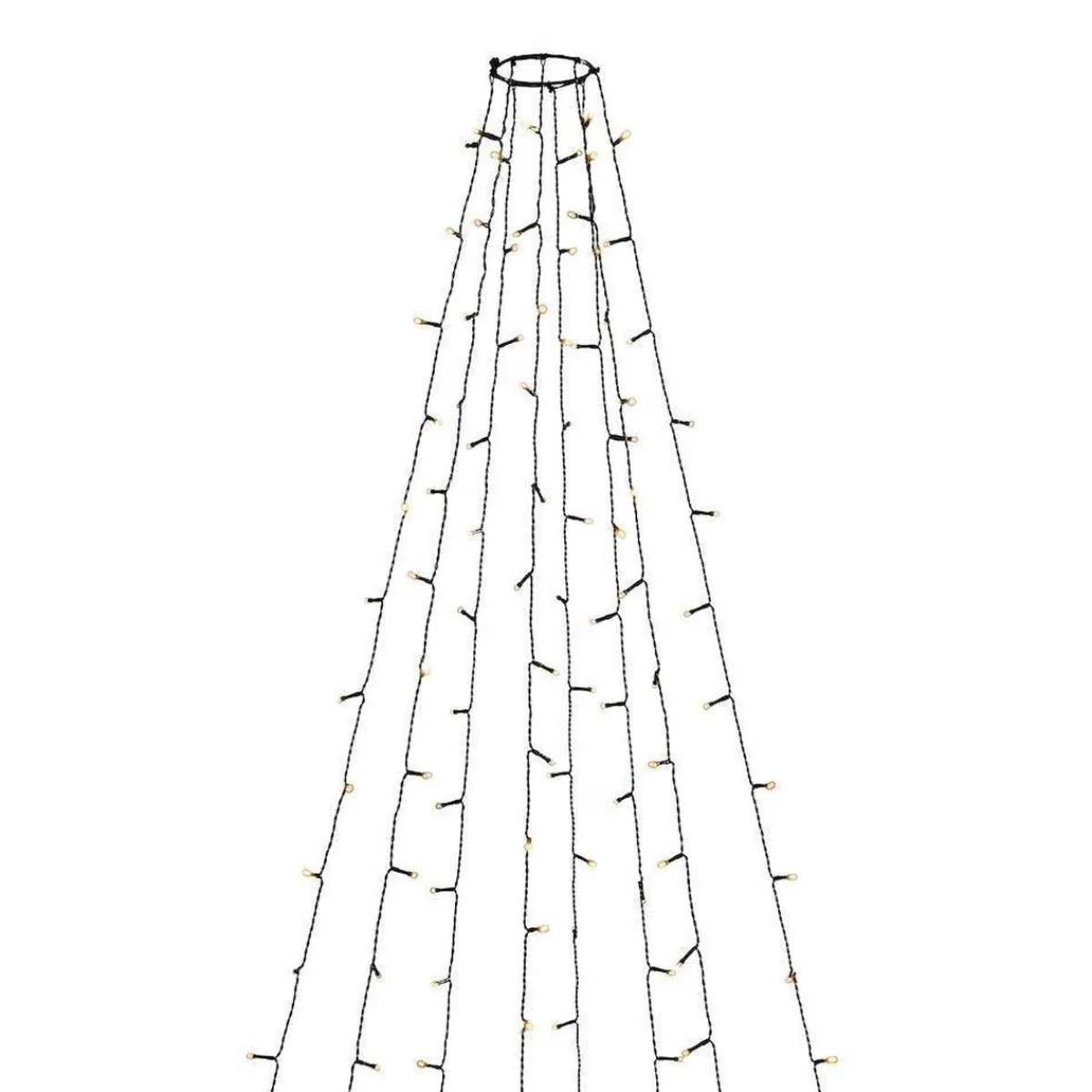 Juletrelys & Lysslynger>Konstsmide Ringslynge 8x50 LED lys 4 meter utendørs med funklefunksjon IP44 - Amber