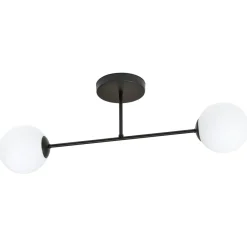 Kjøkkenbelysning Tak|Taklamper / Takplafonder>Emibig Roma taklampe 2-lys - Svart/Opal Svart / Opal