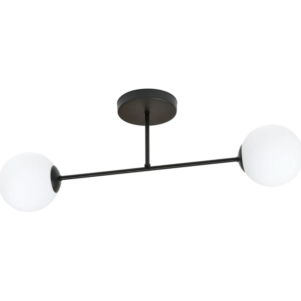 Kjøkkenbelysning Tak|Taklamper / Takplafonder>Emibig Roma taklampe 2-lys - Svart/Opal Svart / Opal