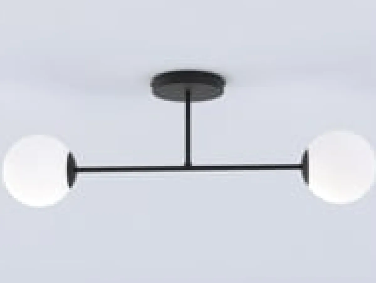 Kjøkkenbelysning Tak|Taklamper / Takplafonder>Emibig Roma taklampe 2-lys - Svart/Opal Svart / Opal