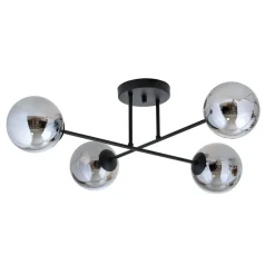 Kjøkkenbelysning Tak|Taklamper / Takplafonder>Emibig Roma taklampe 4-lys - Svart/Røykfarget Svart / Røyk