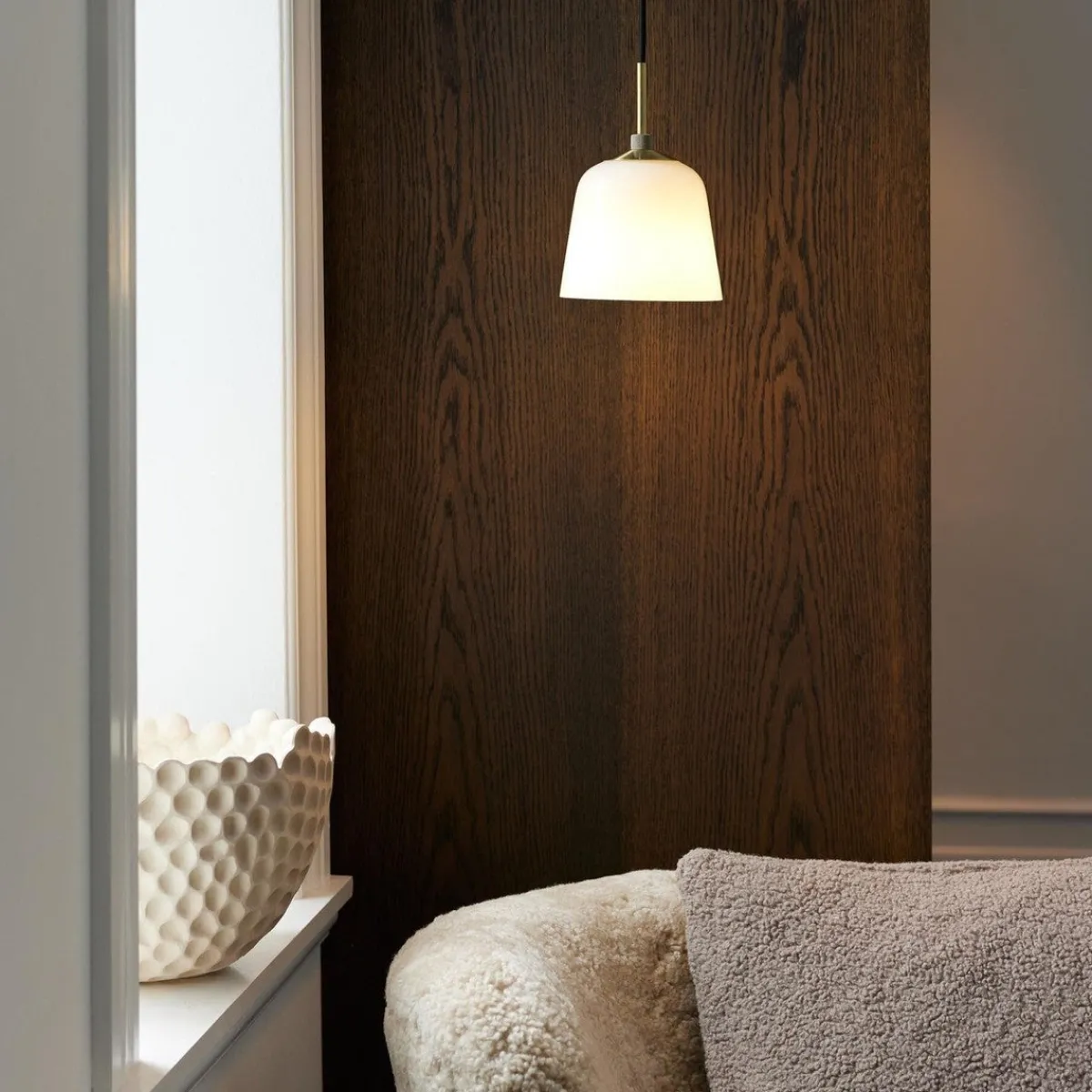 Takpendler|Kjøkkenbelysning Tak>Halo Designs Room 49 takpendel 15 cm - Opal/Antikk messing Messing / Opal