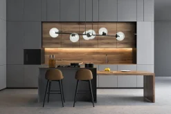 Kjøkkenbelysning Tak|Takpendler>Emibig Rossi takpendel 6 lys - Svart/Klart glass Svart / Klart