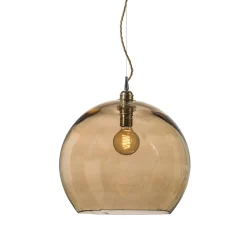 Kjøkkenbelysning Tak|Takpendler>EBB & FLOW Rowan takpendel 39 cm Kastanjebrun/gull Gull / Brun