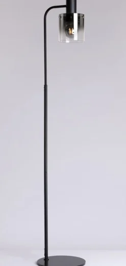 Interiørlamper Gulv>Ms - belysning Roxy gulvlampe - Svart/Røykfarget glass Svart / Røyk