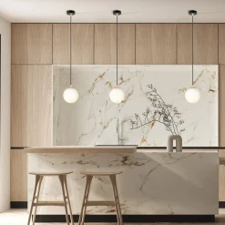 Kjøkkenbelysning Tak|Takpendler>Emibig Royal takpendel - Svart/Opal/Gullfarget Svart / Opal