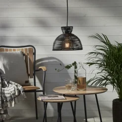 Takpendler Ute>Star Trading Runde utendørs lampeskjerm 26 cm IP44 - Svart