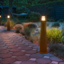 Pullert>Slv y rund pullert 70 cm IP55 Rust