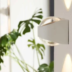 Utelamper Med Opp/Ned Lys|Baderomsbelysning Vegg>LOOM Design Saga vegglampe IP65 12W 3000K - Hvit