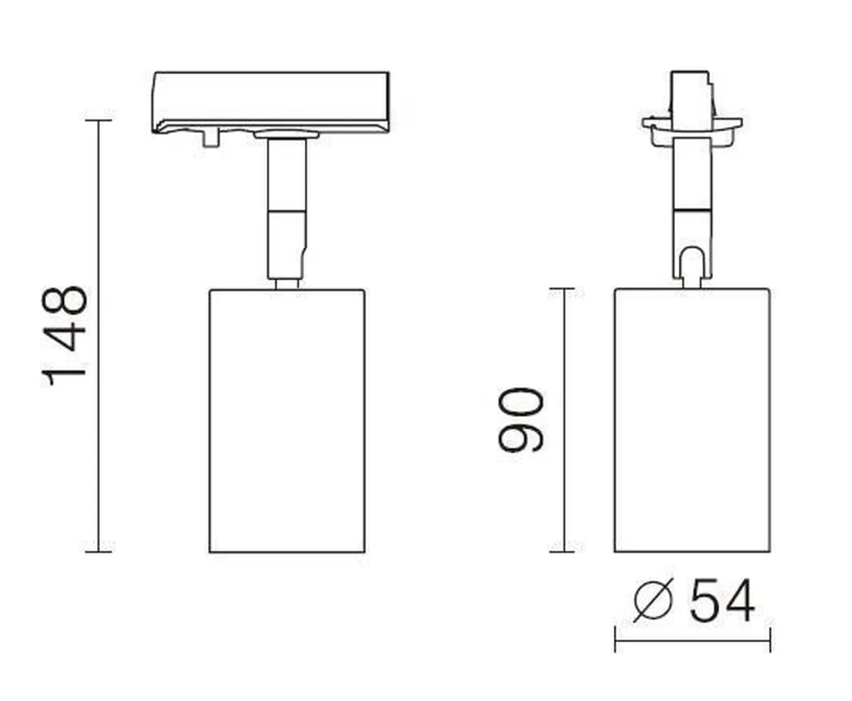 Kjøkkenbelysning Tak|Vox Spotskinner>NorDesign Secco spotskinne 3 spotter 1 meter - Pure white Hvit