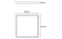 Kjøkkenbelysning Tak|Taklamper / Takplafonder>Sg Armaturen As Sense Surface 600 taklampe 28W 4000K IP20 IK10 m/PIR Sensor - Hvit