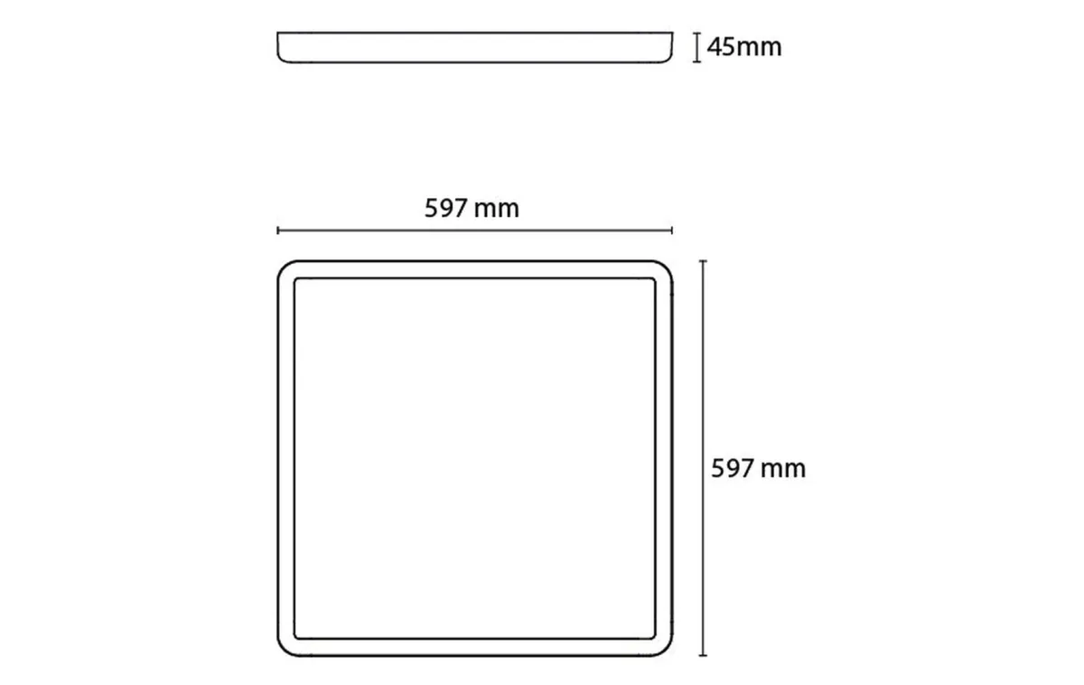 Kjøkkenbelysning Tak|Taklamper / Takplafonder>Sg Armaturen As Sense Surface 600 taklampe 28W 3000K IP20 IK10 Dimbar - Hvit
