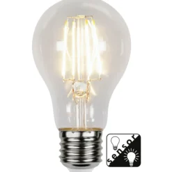 Led-Lyspærer Med Sensor/Skumringsrelé|Led-Pærer E27 Sokkel>Ms - belysning Sensor lyspære LED E27 60mm Hvit