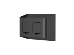 Utelamper Med Opp/Ned Lys>Aneta Lighting Søgne vegglampe utendørs opp/ned lys IP44 10W m/dobbel stikkontakt - Dimbar Svart