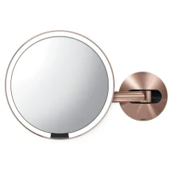 Sminkespeil Med Lys>Simplehuman sminkespeil med lys, 20cm veggmontert kabel - Rosegull Rosa