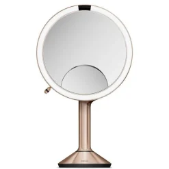 Sminkespeil Med Lys>Simplehuman sminkespeil trio med lys, sensor og oppladbart - Rosegull Rosa