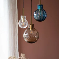 Kjøkkenbelysning Tak|Takpendler>Hadeland Glassverk Skjærgård Krystallkuler 3 stk - Baldakin Hvit