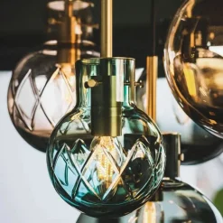 Kjøkkenbelysning Tak|Takpendler>Hadeland Glassverk Skumring kuler 7 stk - Sort Baldakin Krystall