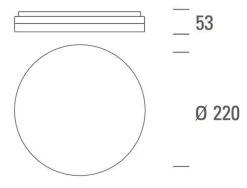 Baderomsbelysning Tak|Kjøkkenbelysning Tak>NorDesign Slice Circle 220 taklampe IP54 2700/3000 Kelvin 10/15W Dimbar - Hvit