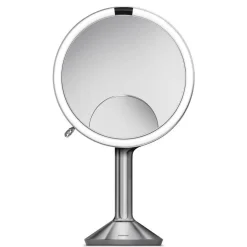 Sminkespeil Med Lys>Simplehuman Sminkespeil trio med lys, sensor og oppladbart - Børstet Stål