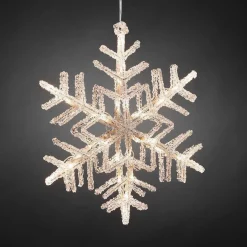 Adventsstjerner>Konstsmide Snøfnugg 30 cm - Varmhvit