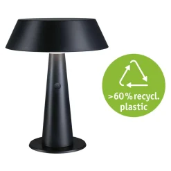 Solcellebelysning|Oppladbare Bordlamper>Paulmann Soala portabel bordlampe oppladbar 2,1W 2700 Kelvin IP44 - Solcelle Svart