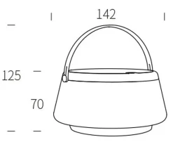 Solcellebelysning>NorDesign Solar bordlampe 2,2W 2700 Kelvin IP44 utendørs med solcelle Hvit