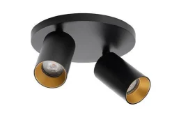 Kjøkkenbelysning Tak|Spotter & Skinner>Antidark Spoton Circle takspot 2 lys GU10 - Svart/Gullfarget Svart / Gull