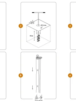 Juletrelys & Lysslynger>Fairybell Stang til flaggbelysning 8 meter Svart