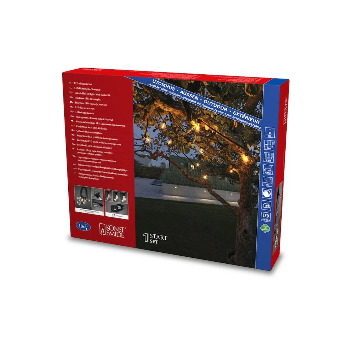 Lysslynger|Lysslynger>Konstsmide Startsett Lysslynge 10 lys med tykk ledning - Amber