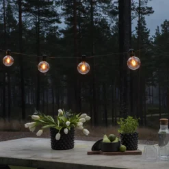 Lightup-Pris|Lysslynger>Konstsmide Startsett Lysslynge 10 lys utskiftbar - Amber