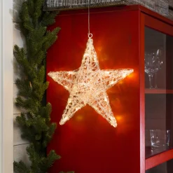 Adventsstjerner>Konstsmide Stjerne akrylplast 34cm Hvit