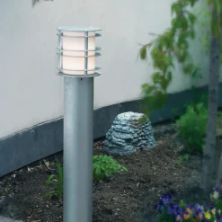 Lightup-Pris|Utelamper Til Kystområder>Norlys Stockholm pullert 1464 opalglass - Galvanisert stål