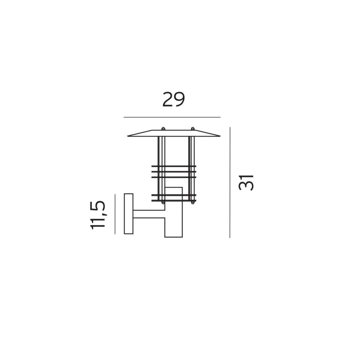 Lightup-Pris|Utelamper Til Kystområder>Norlys Stockholm vegglampe 280