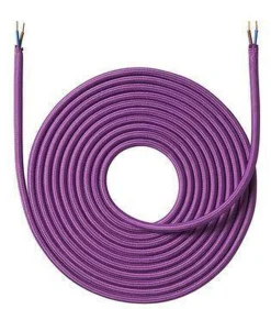 Kabler>Nielsen Light Stoffledning 4 meter uten jord - Lilla