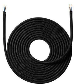 Kabler>Nielsen Light Stoffledning 4 meter uten jord - Svart